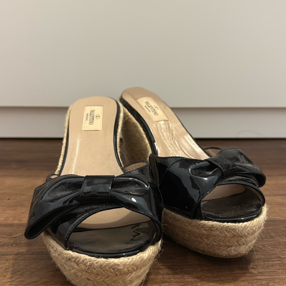 Valentino Black Women's Espadrille Sandals